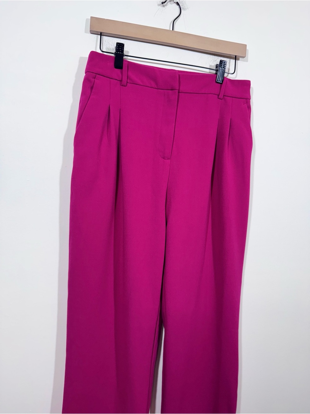 Christian Lacroix Pants Women’s Sz 6 Trouser Wide Leg High-Rise fuchsia pink - Picture 2 of 6